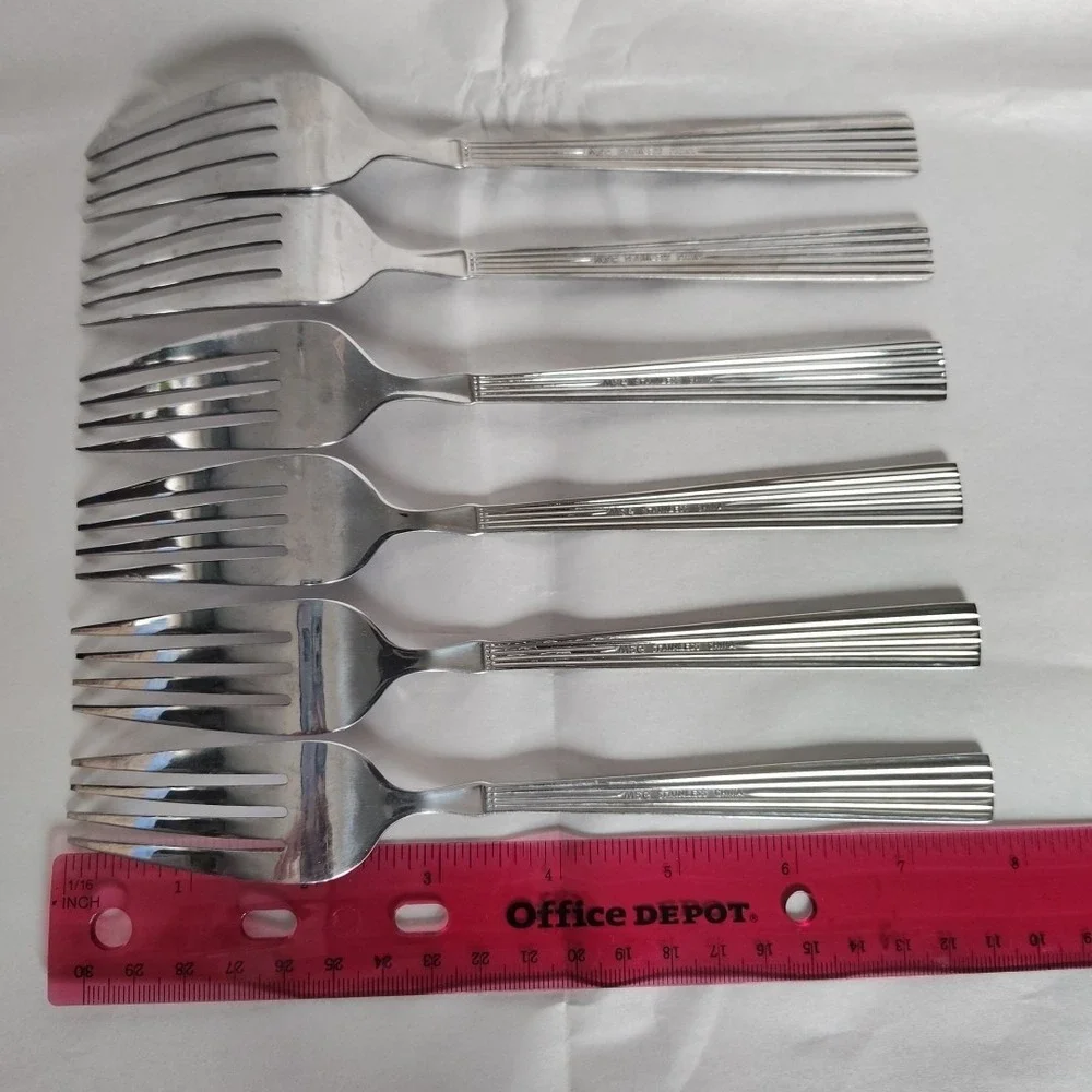 Martha Stewart Essentials MSE Stainless Dinner Forks Set Of 6 Forks